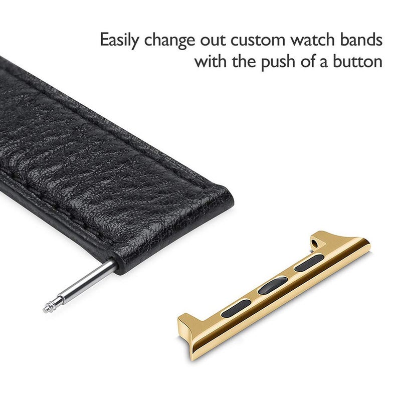 LOOKSEVEN Spring Bar Watch strap connector Stainless Steel Adapter Replaceable Metal Connection with Replacement Tool Compatible with Apple Watch Band 42mm(Series 3 2 1) 44mm 45mm 46mm 49mm - Image 4
